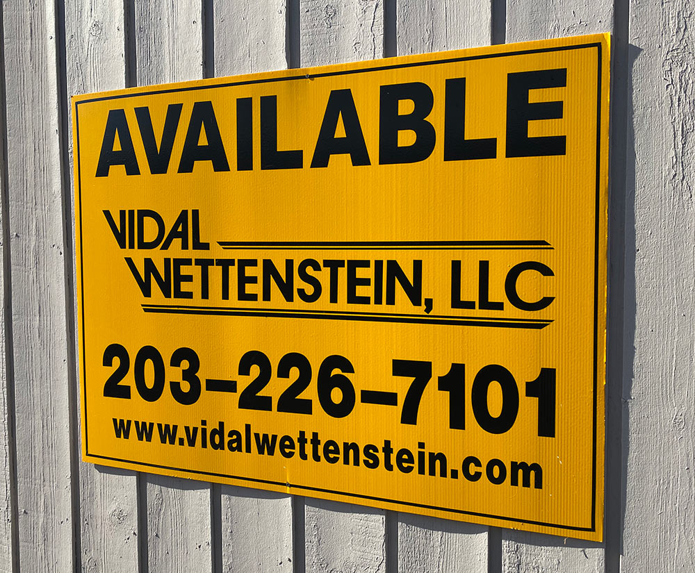 Vidal Wettenstein - Yellow Property Available Sign